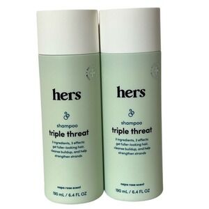Hers Thickening Shampoo Triple Threat Napa Rose Scent 6.4 Oz Set Of 2 New
